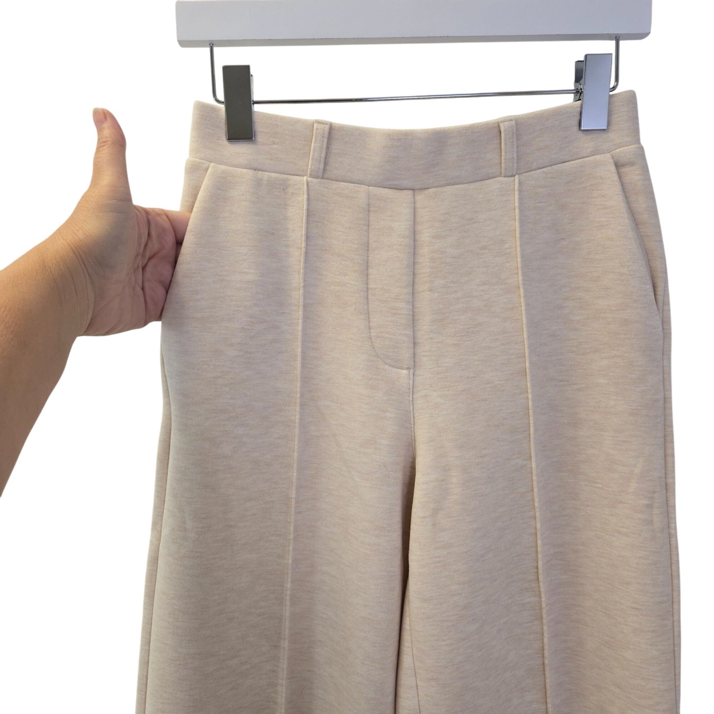 NWT OGL FuzzLuxe Wool Blend Wide Leg Seamed Pants Size Small