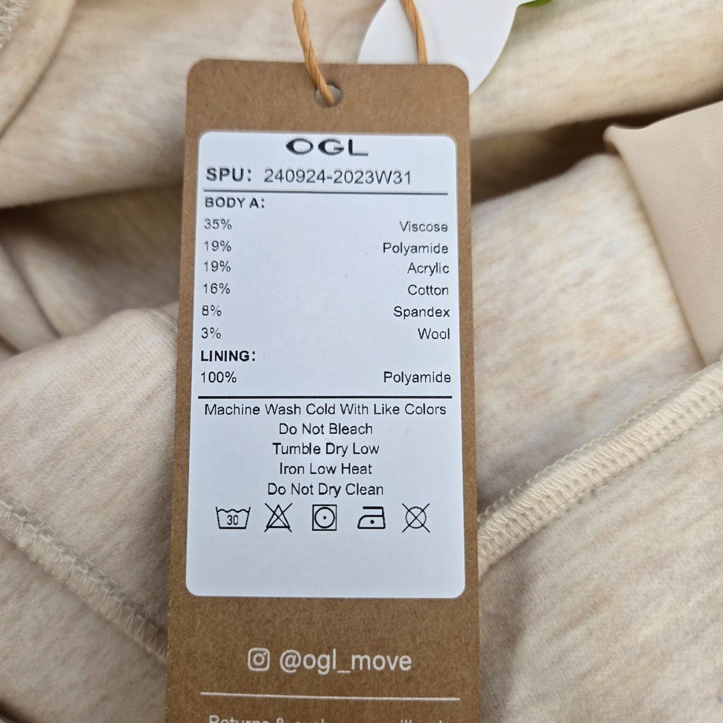 NWT OGL FuzzLuxe Wool Blend Wide Leg Seamed Pants Size Small