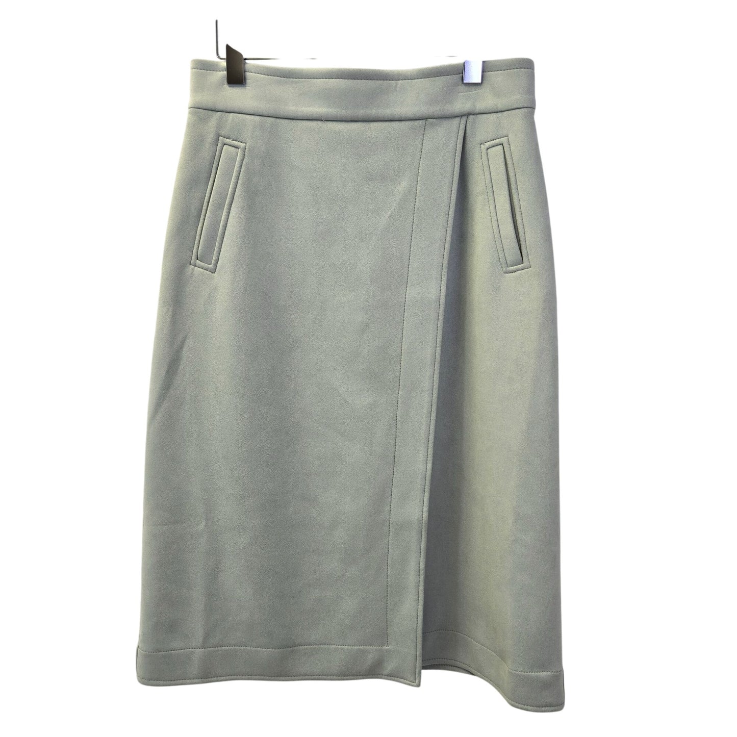 Ann Taylor Faux Suede Wrap Midi Skirt Size 6