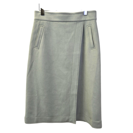 Ann Taylor Faux Suede Wrap Midi Skirt Size 6