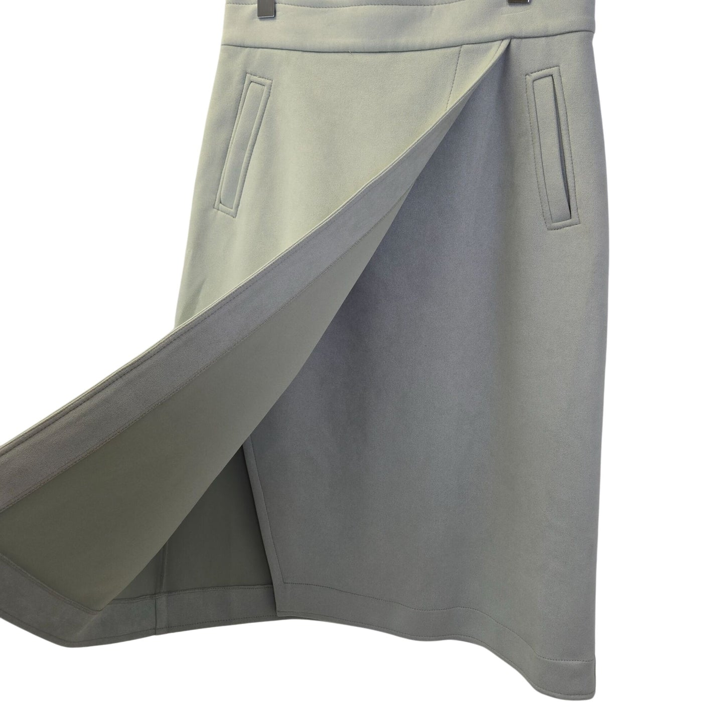 Ann Taylor Faux Suede Wrap Midi Skirt Size 6