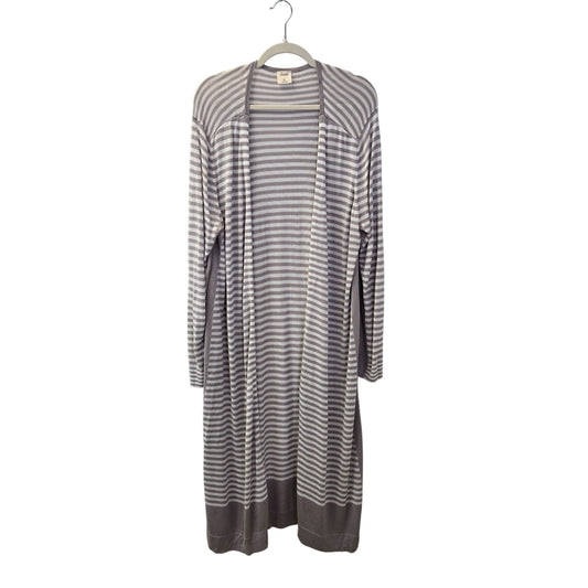 Soma 100% Rayon Stiped Open Longline Cardigan Sweater Size XL