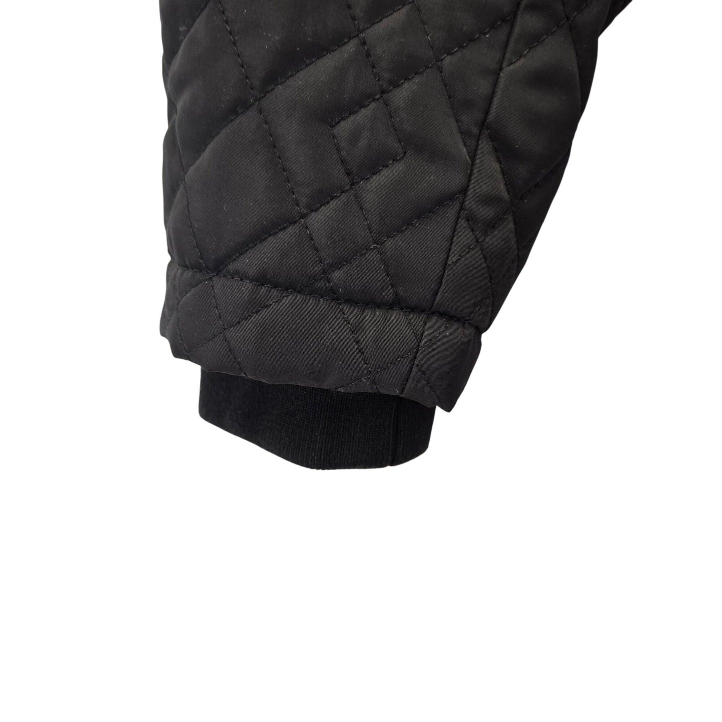 Lucky Brand Mixed Media Wool Blend Quilted Hooded Coat Size Medium