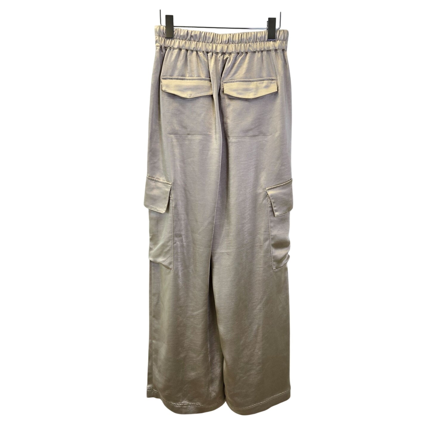 NWT French Connection Chloetta Satin Wide Leg Cargo Trouser Pants Size XS