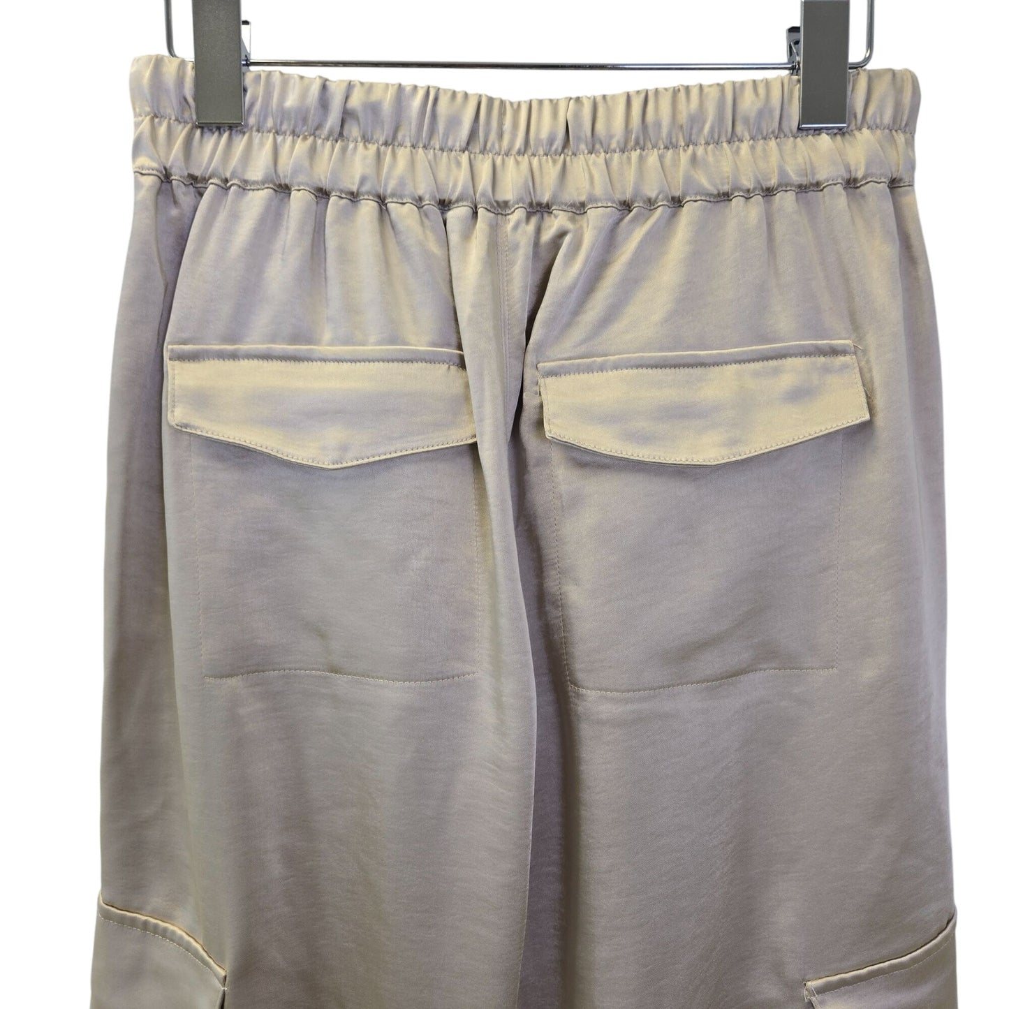 NWT French Connection Chloetta Satin Wide Leg Cargo Trouser Pants Size XS