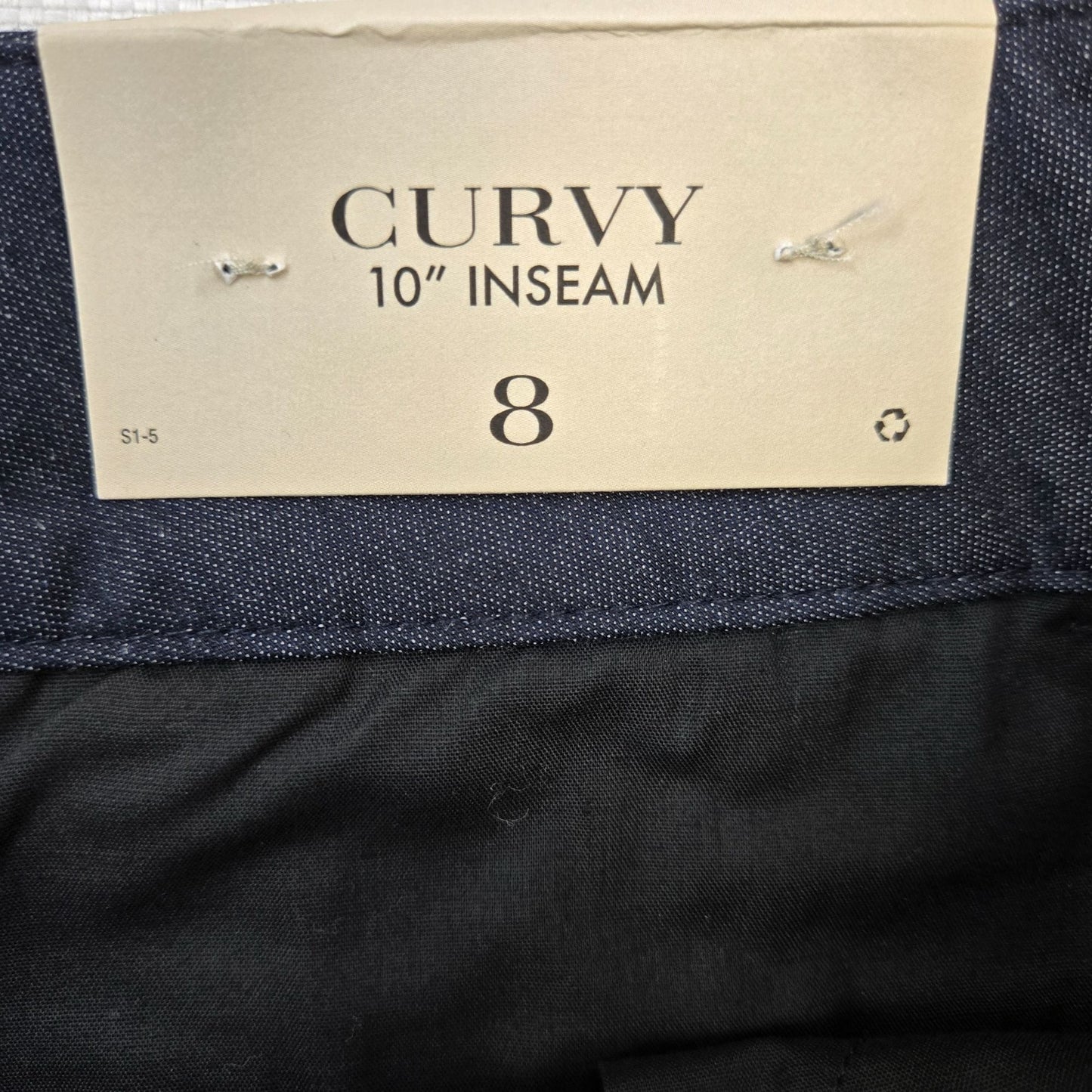 NWT Ann Taylor Factory Curvy 10" Inseam Chambray Shorts Size 8