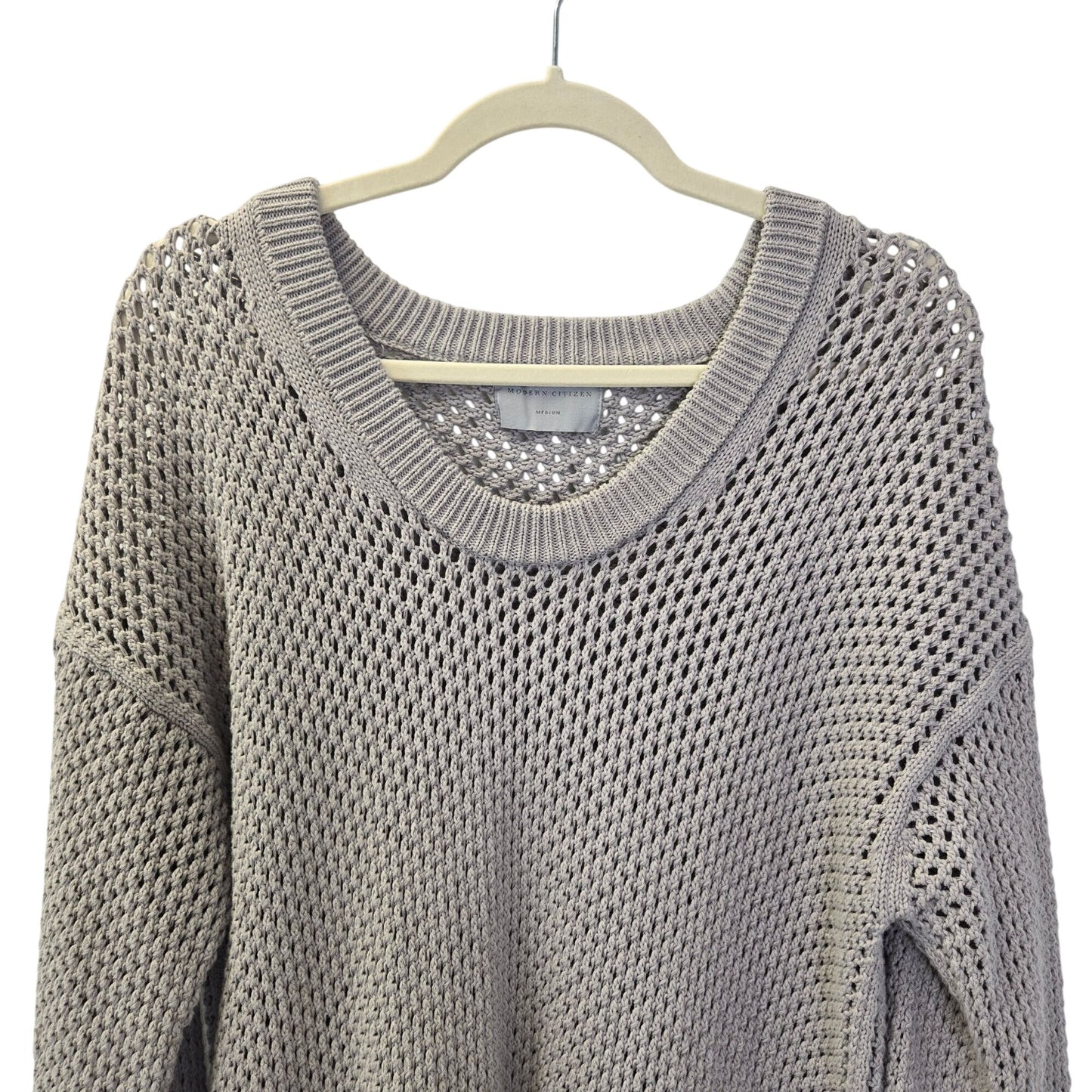 Modern Citizen Archana Relaxed Medium Open Knit U-Neck Sweater Size Medium