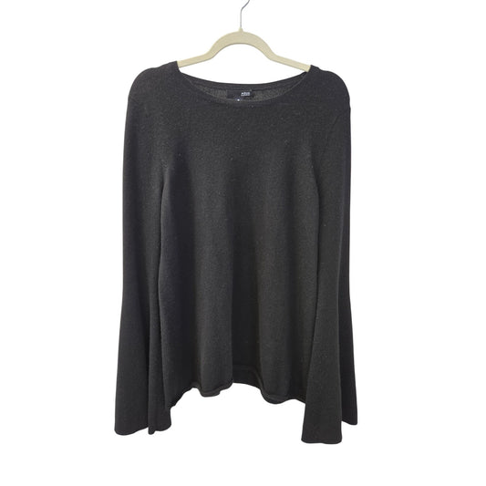 Aqua 100% Cashmere Bell Sleeve Crewneck Sweater Size Large