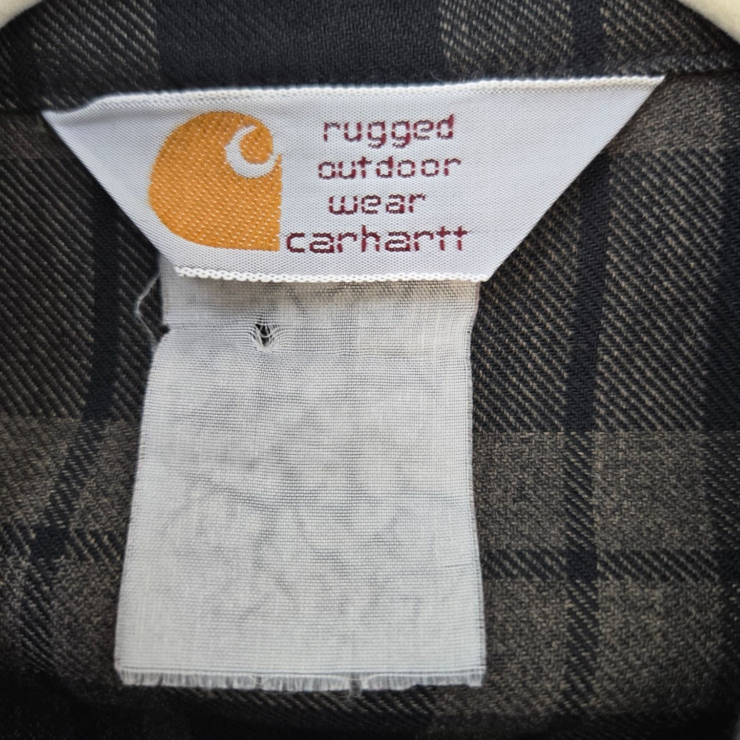 Carhartt Rugged Outdoor Wear Plaid Button Down Shirt Size Large (est)