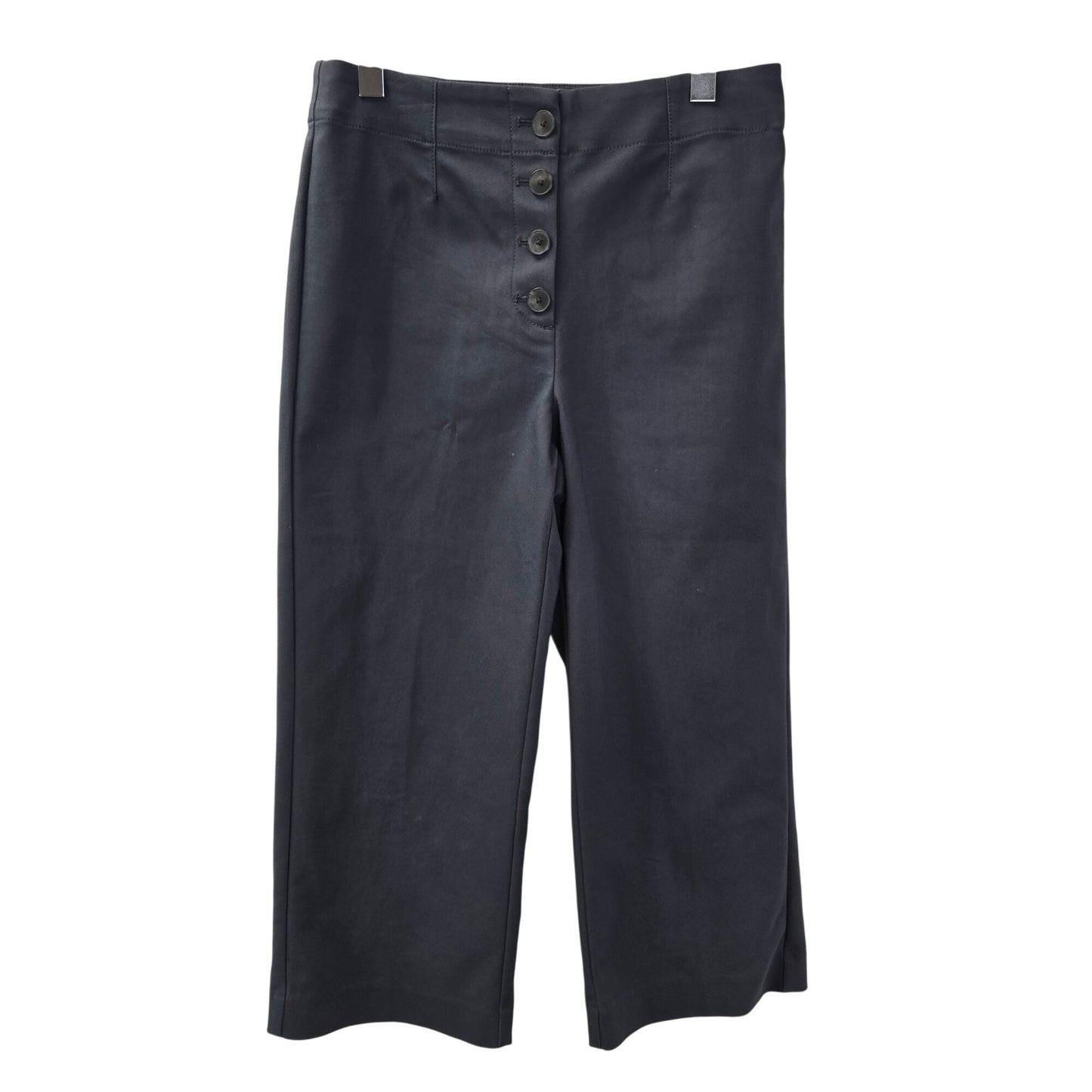 Loft High Waist Button Fly Cropped Trouser Pants Size 8 Petite
