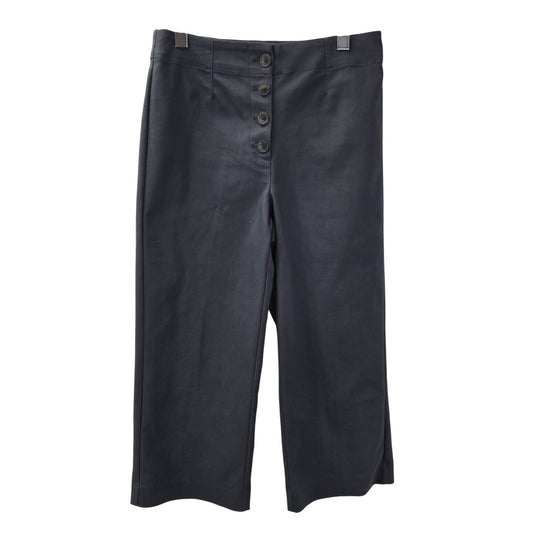 Loft High Waist Button Fly Cropped Trouser Pants Size 8 Petite