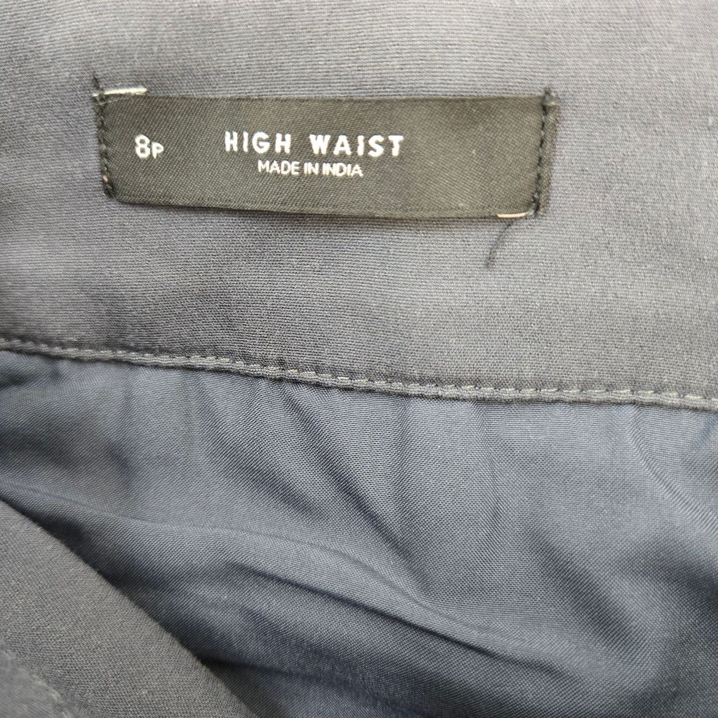 Loft High Waist Button Fly Cropped Trouser Pants Size 8 Petite