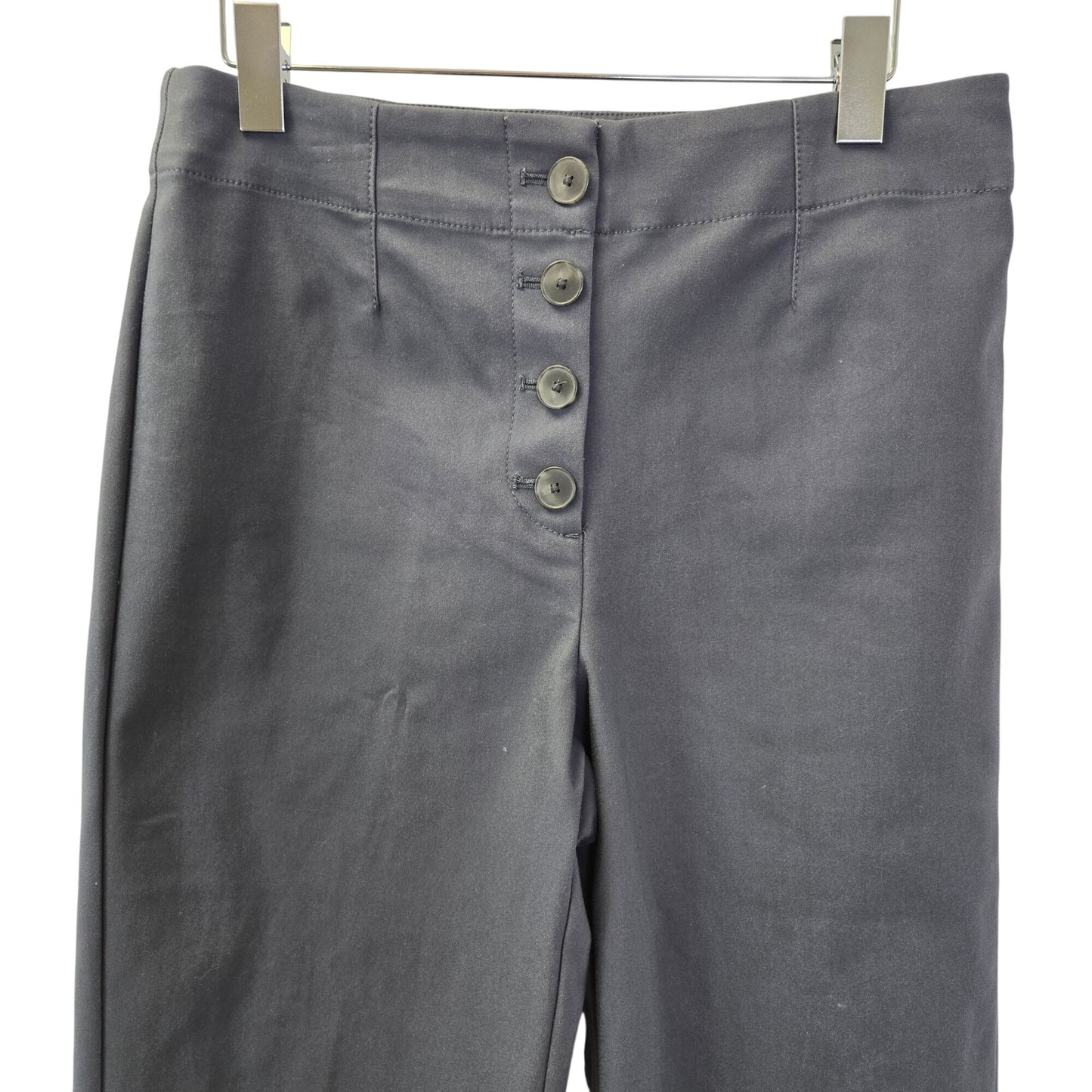 Loft High Waist Button Fly Cropped Trouser Pants Size 8 Petite