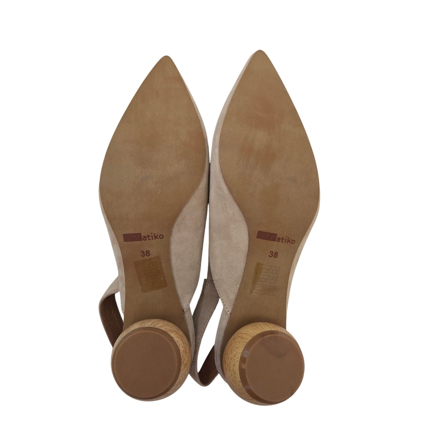 NWT/NIB Matiko Circa Suede Leather Pointy Toe Ball Heel Shoes Size 38/US 7.5