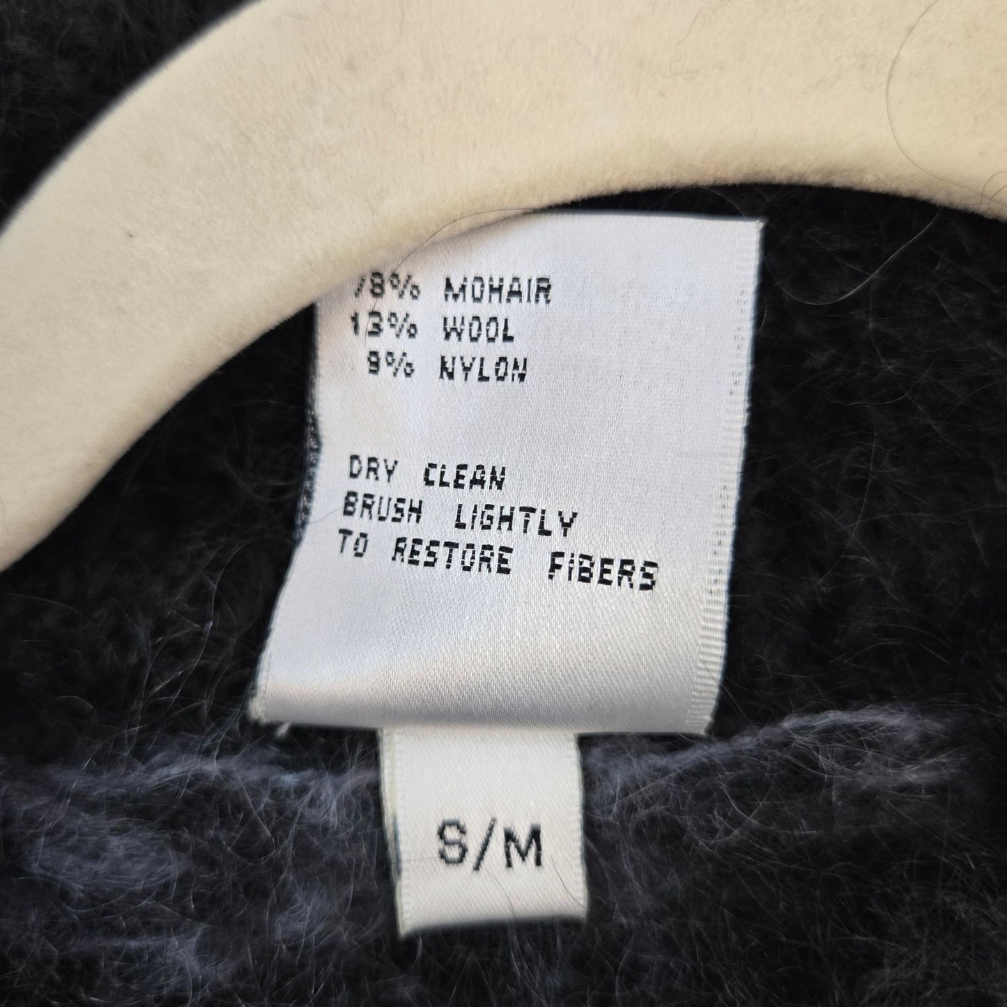 Icelandic Design Wool & Mohair Blend Floral Scalloped Neck Sweater Size S/M