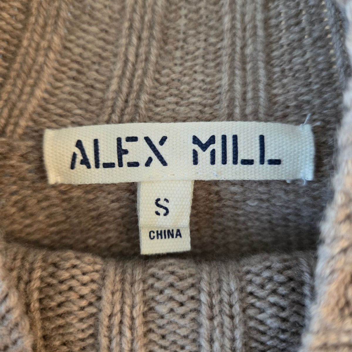 Alex Mill Charley Wool & Cashmere Blend Rib Mockneck Sweater Size Small