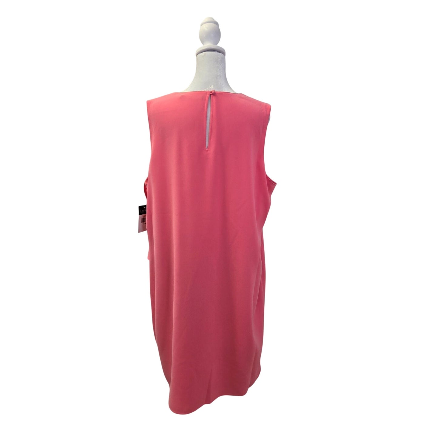 NWT Lauren Ralph Lauren Georgette Crepe Cascading Ruffle Shift Dress Size 16W