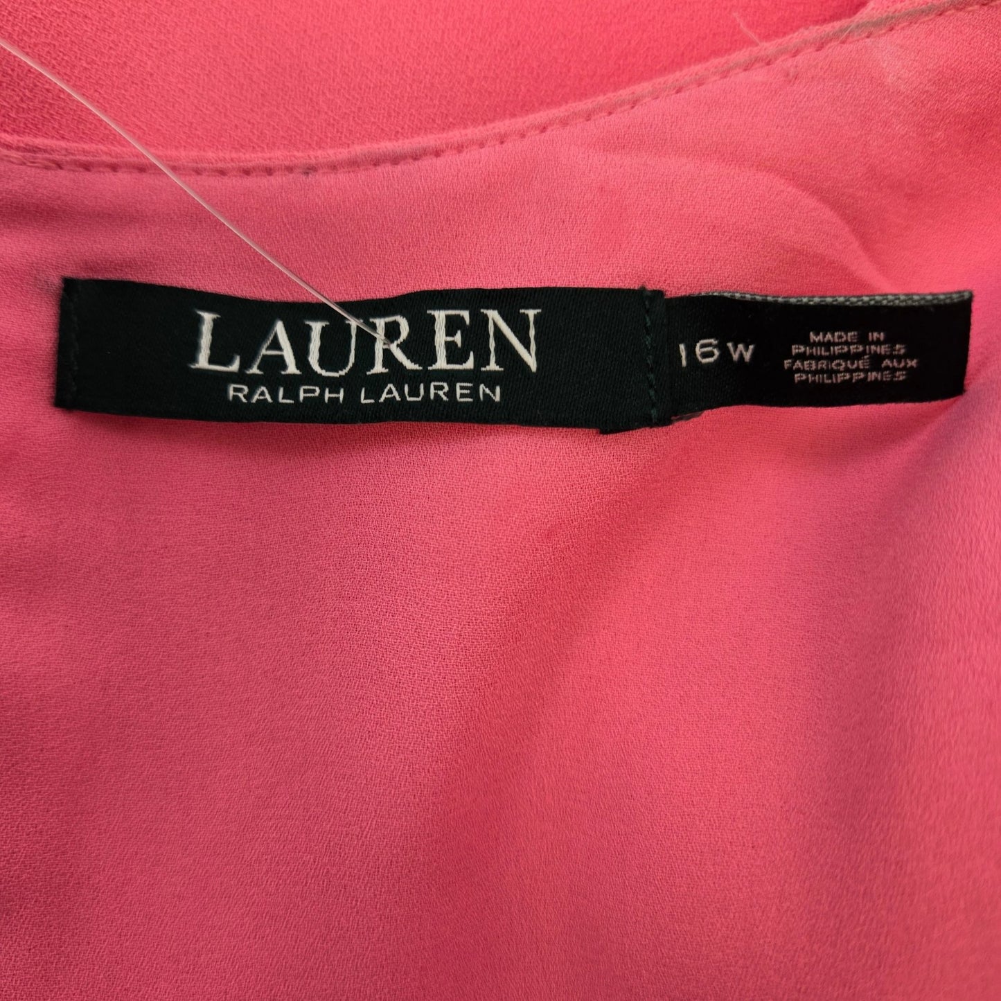 NWT Lauren Ralph Lauren Georgette Crepe Cascading Ruffle Shift Dress Size 16W
