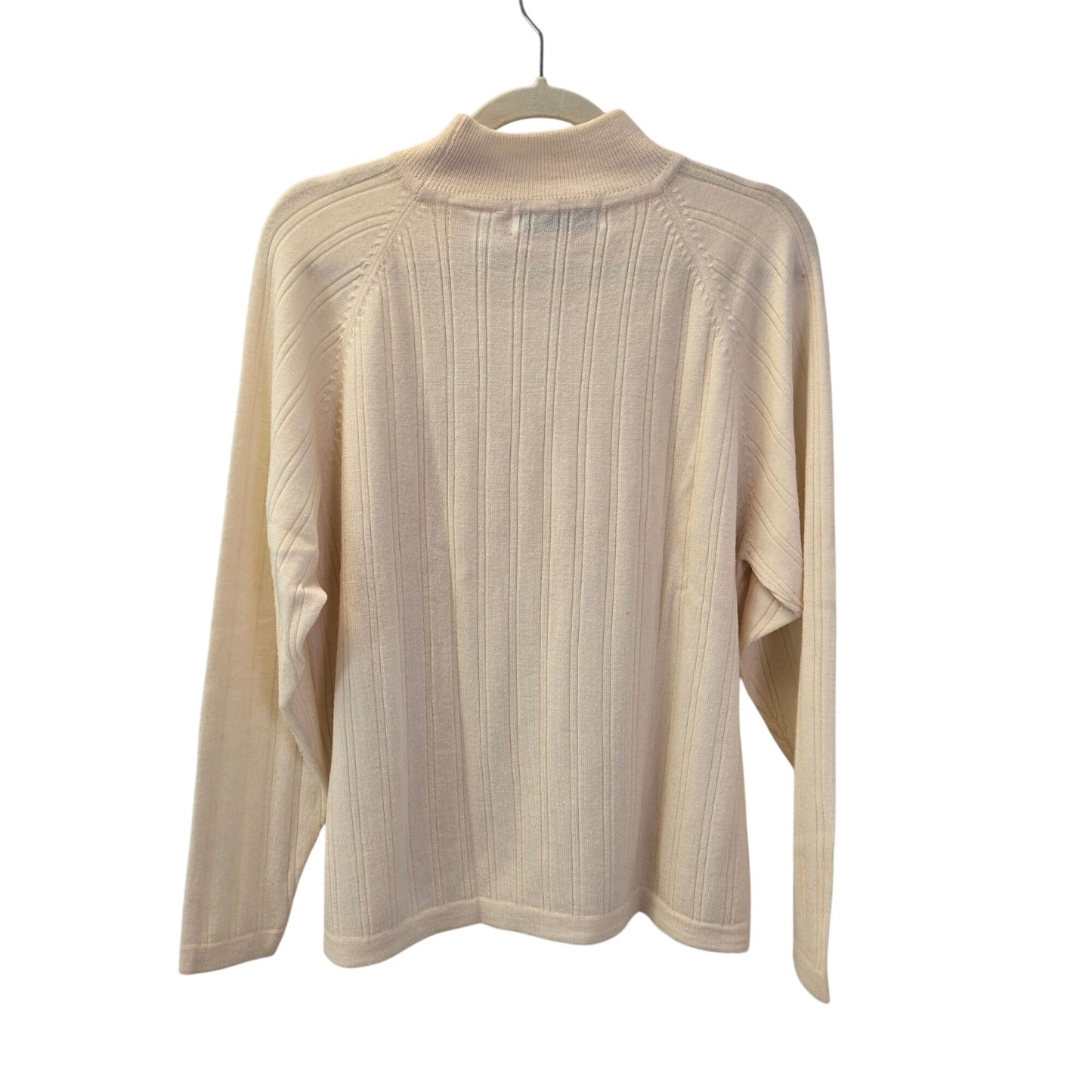 Preswick & Moore 100% Merino Wool Mockneck Ribbed Sweater Size Large