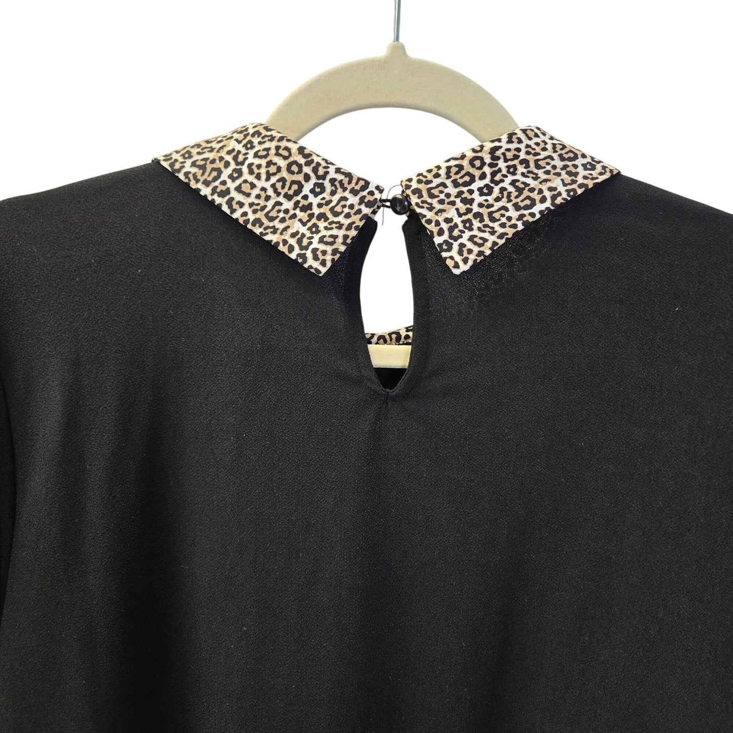 NWT Adrianna Papell Short Puff Sleeve Mixed Media Knit Top Size Small