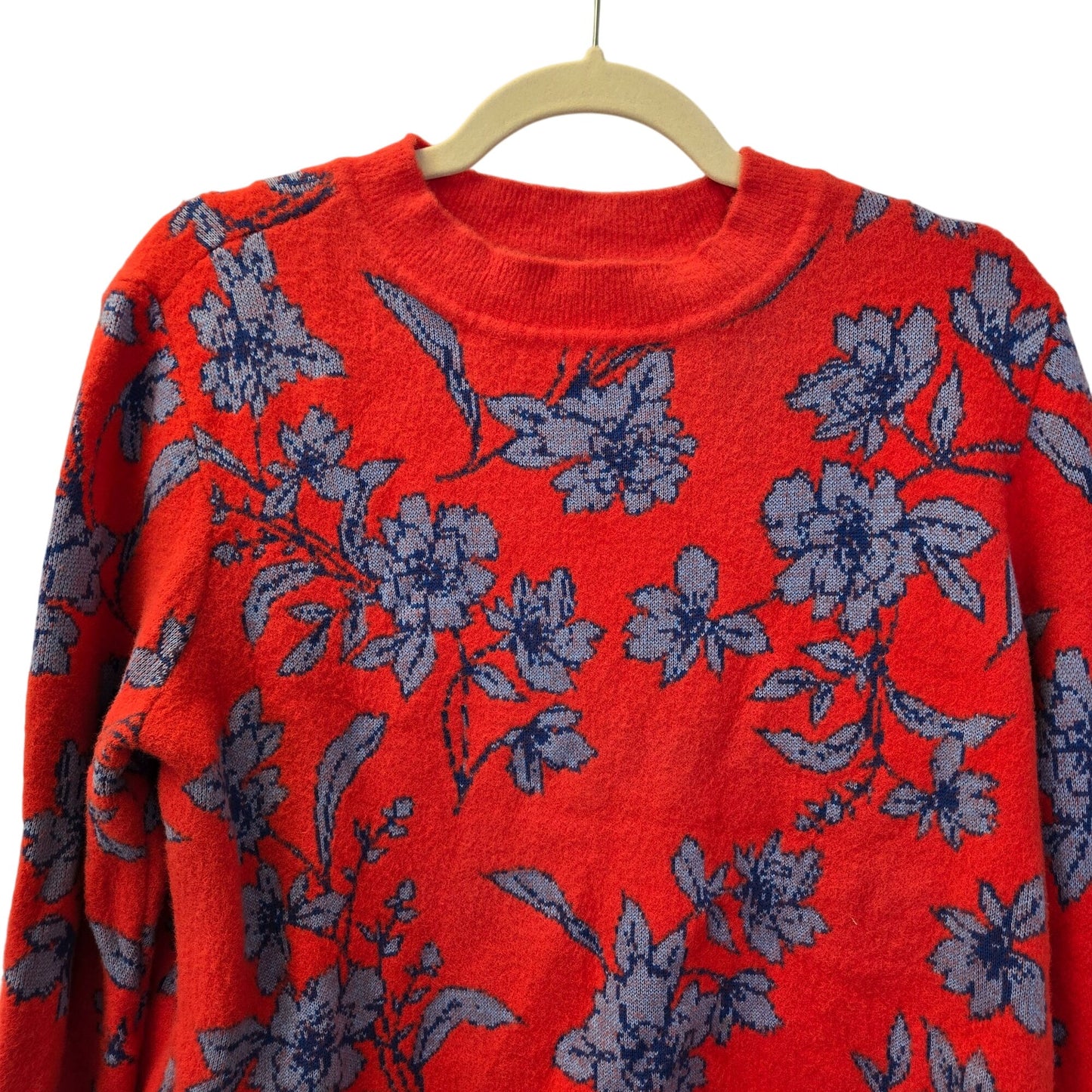 Ann Taylor Modal Blend Floral Crewneck Sweater Size Medium