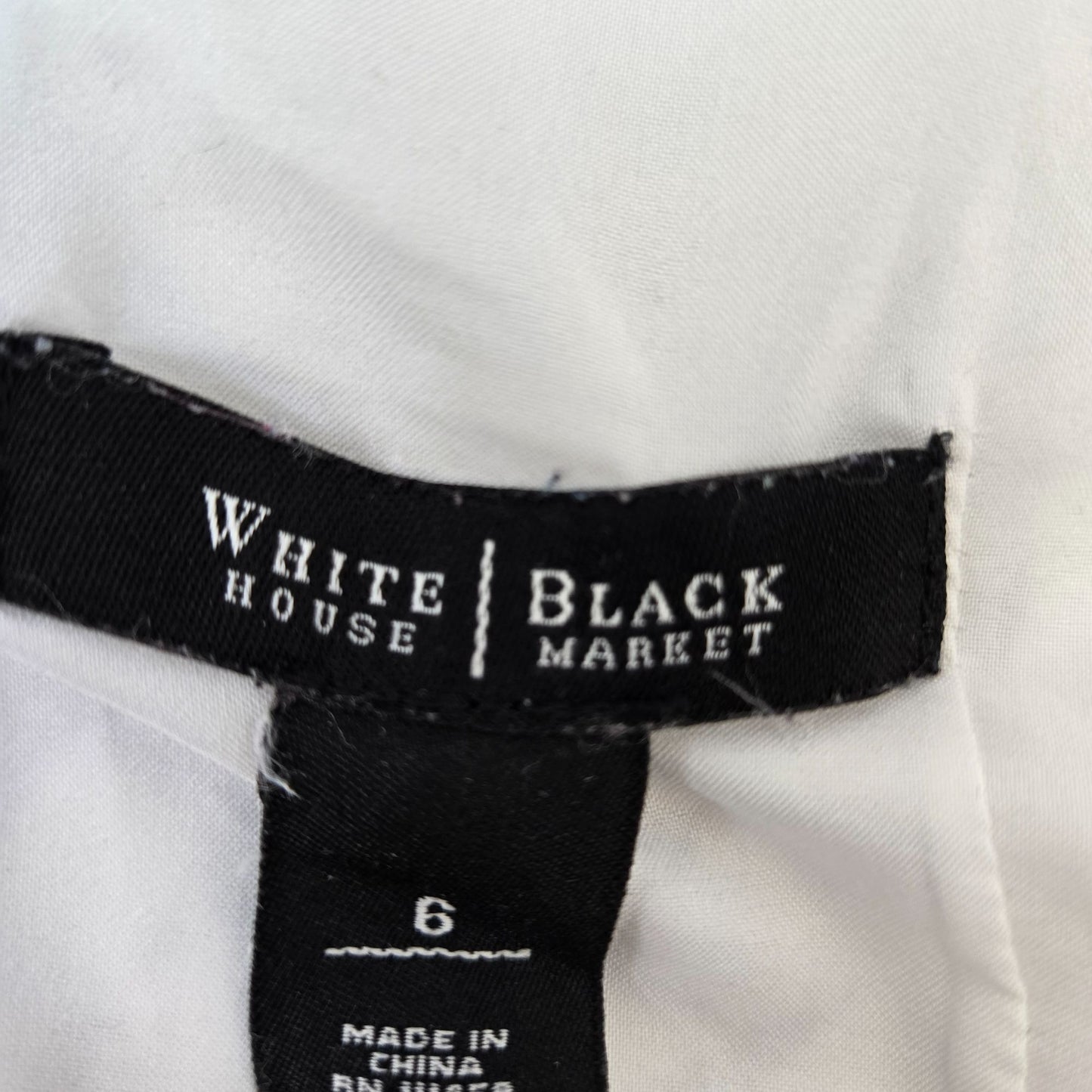 White House Black Market Double V-Neck Fit & Flare Dress Size 6