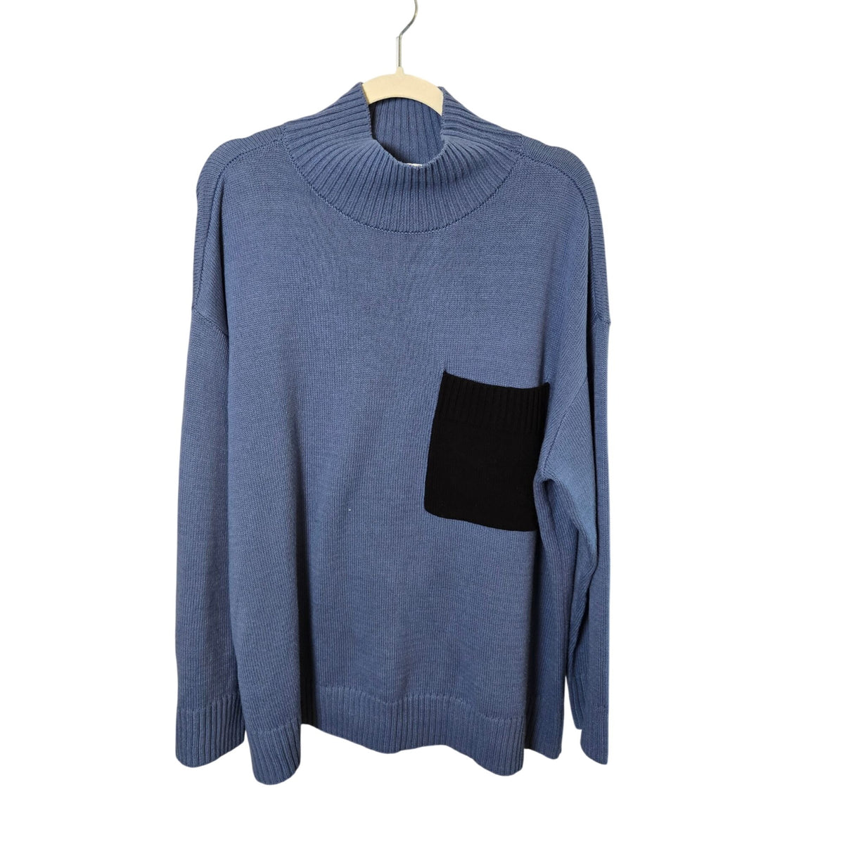Peace Love World Cotton Blend Turtleneck One Pocket Sweater Size 1X