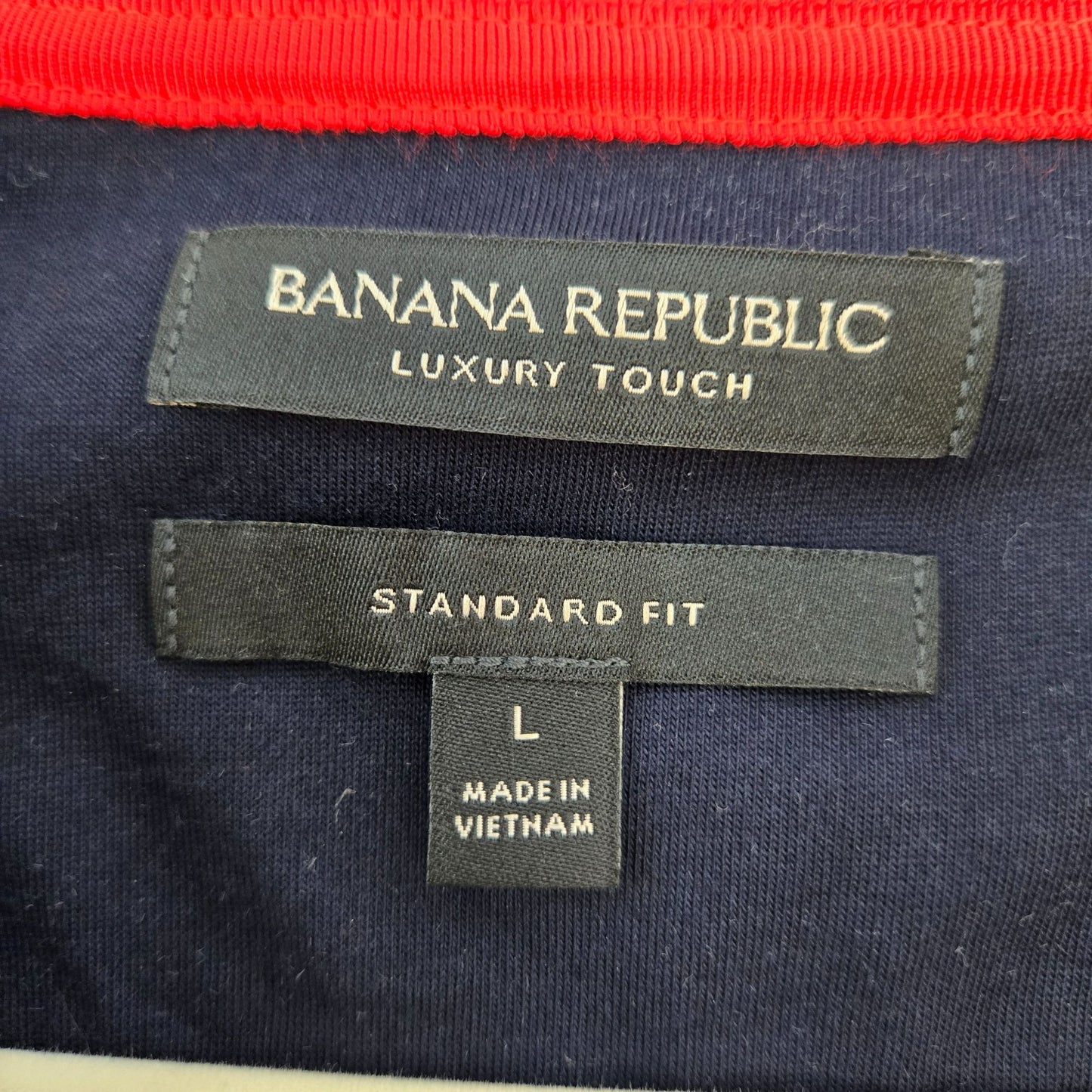 Banana Republic Luxury Touch Striped Polo Shirt Size Large