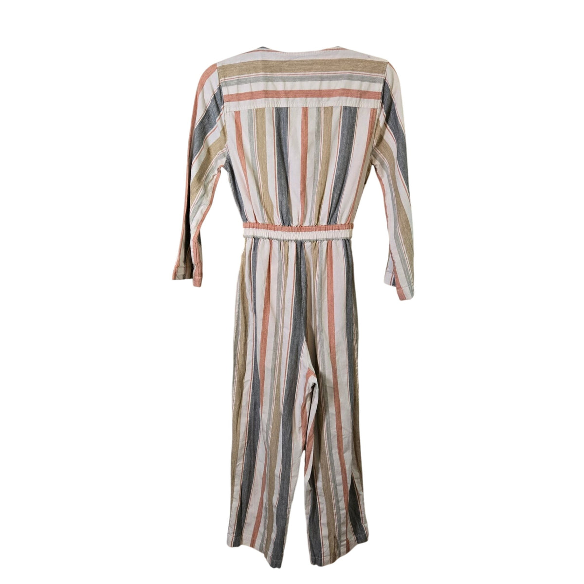 NWOT Madewell V-Neck Tie Waist Striped Jumpsuit Size 2