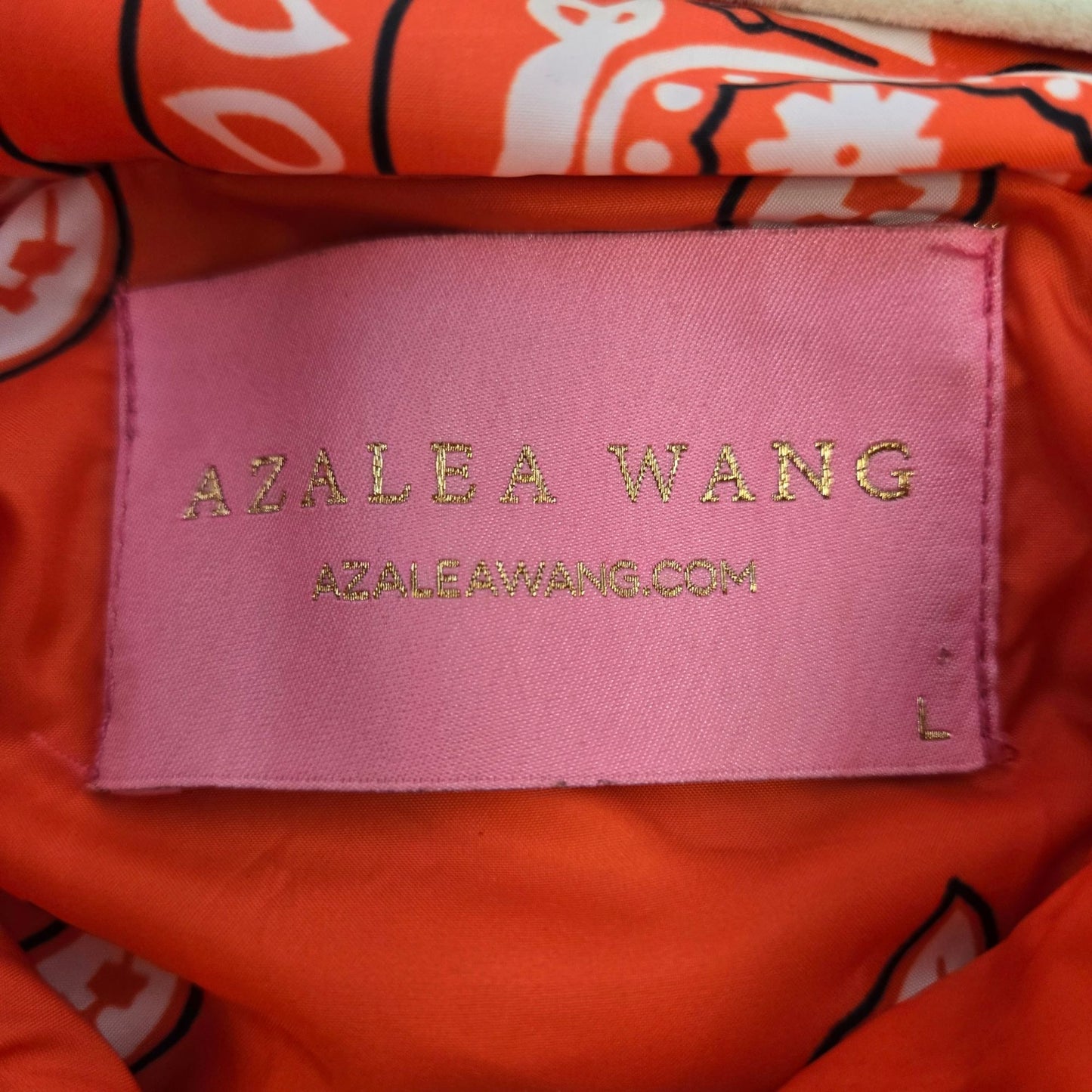 Azalea Wang Paisley Midtown Crop Puffer Jacket Size Large