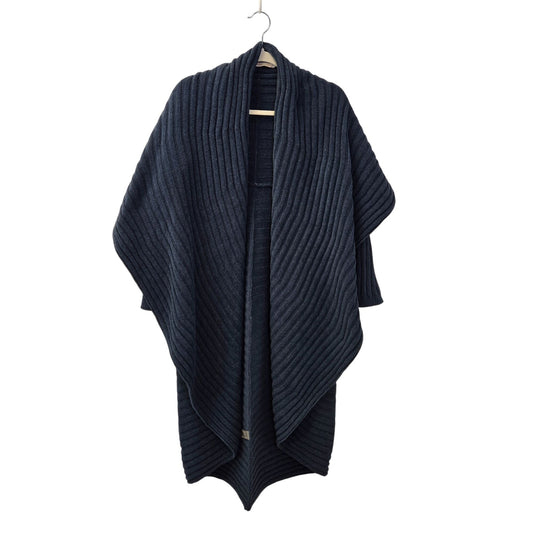 Soft Surroundings Chunky Ribbed Oversized Collar Cardigan Sweater Size L/XL
