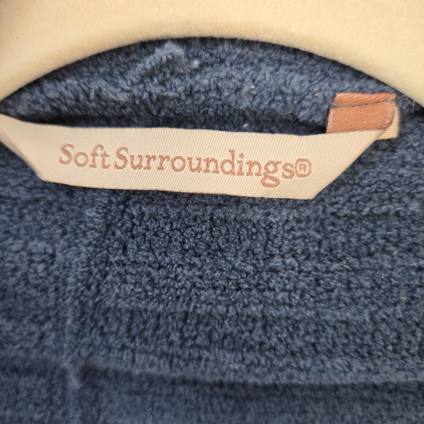 Soft Surroundings Chunky Ribbed Oversized Collar Cardigan Sweater Size L/XL