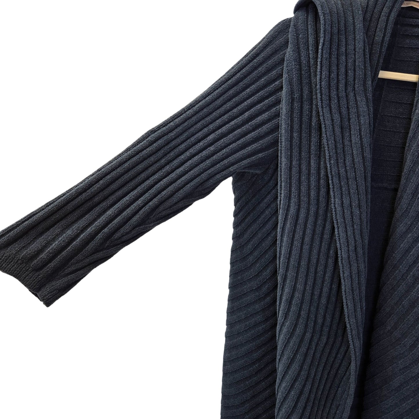 Soft Surroundings Chunky Ribbed Oversized Collar Cardigan Sweater Size L/XL