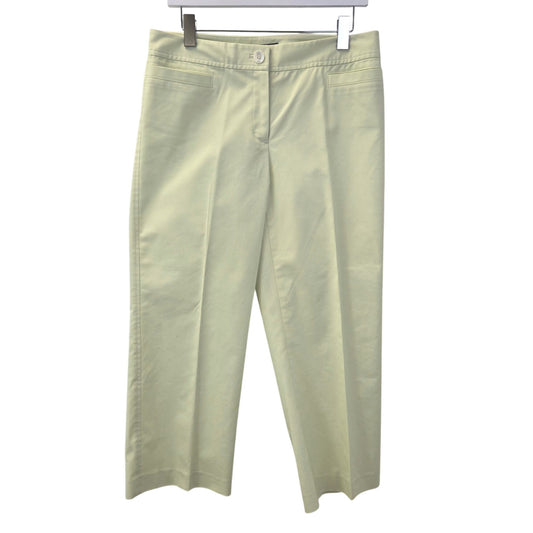 Ann Taylor Lime Green Straight Leg Crop Trouser Pants Size 8