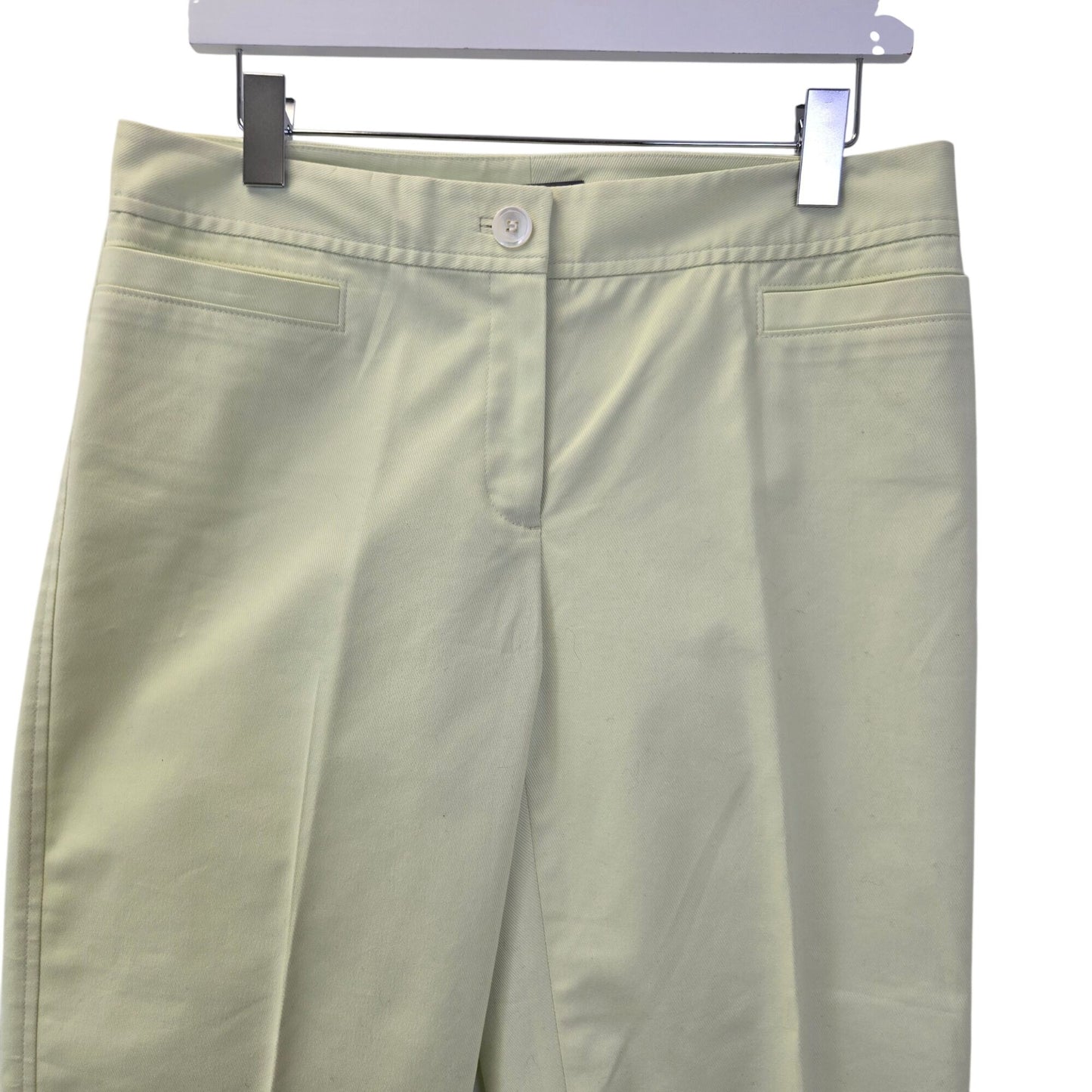 Ann Taylor Lime Green Straight Leg Crop Trouser Pants Size 8