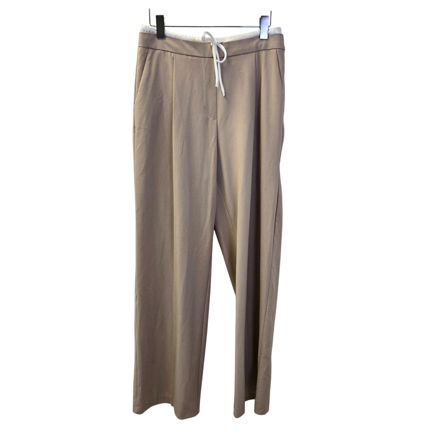 Zara Wide Leg Double Waistband High Rise Trouser Pants Size Small
