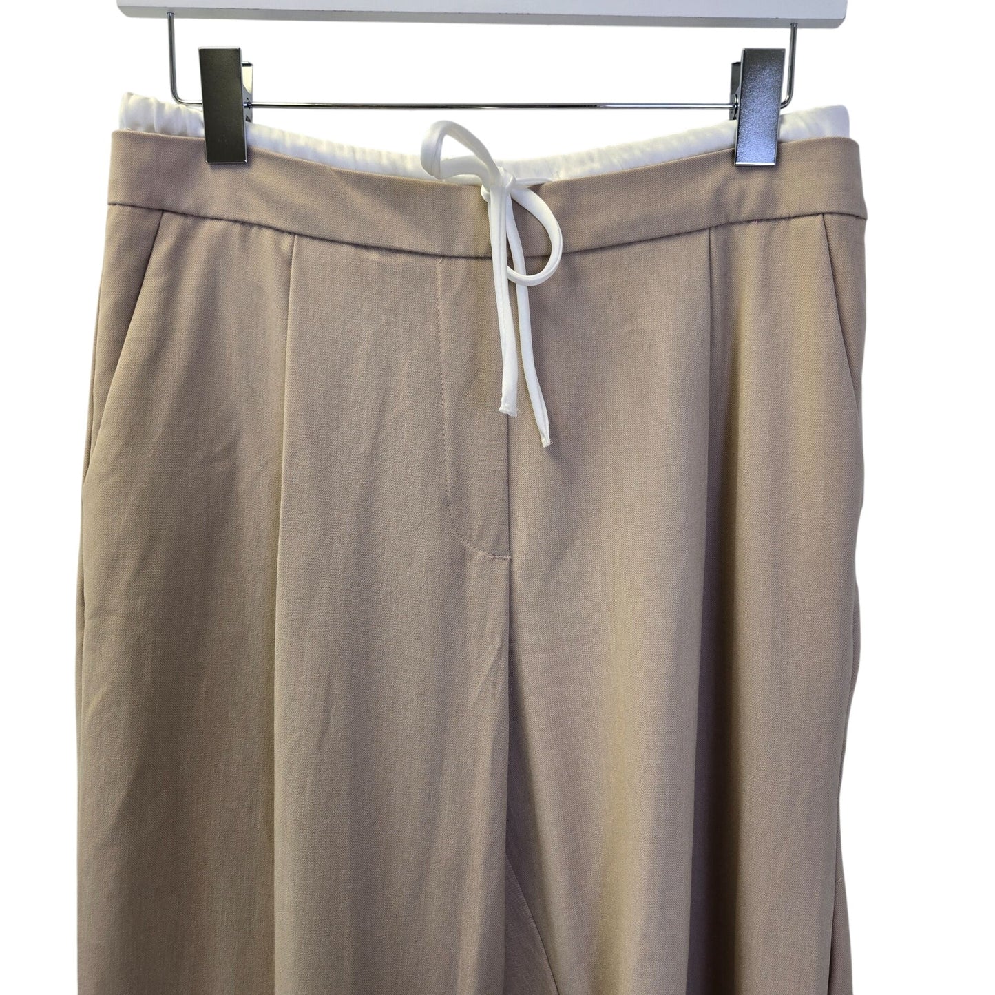 Zara Wide Leg Double Waistband High Rise Trouser Pants Size Small