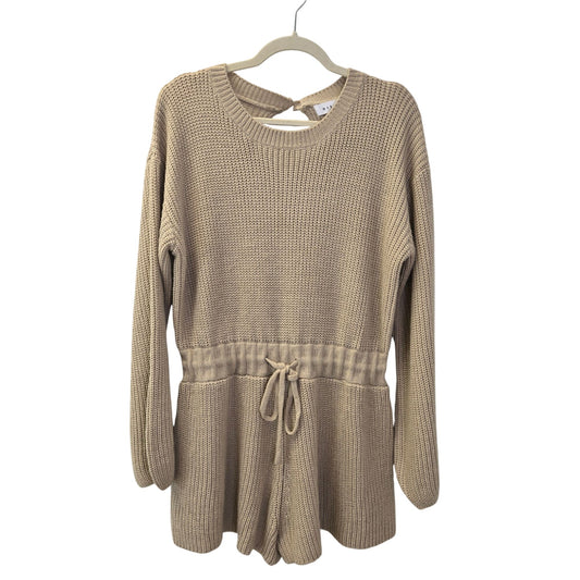 Mable Johanna Ribbed Knit Sweater Romper Size Small