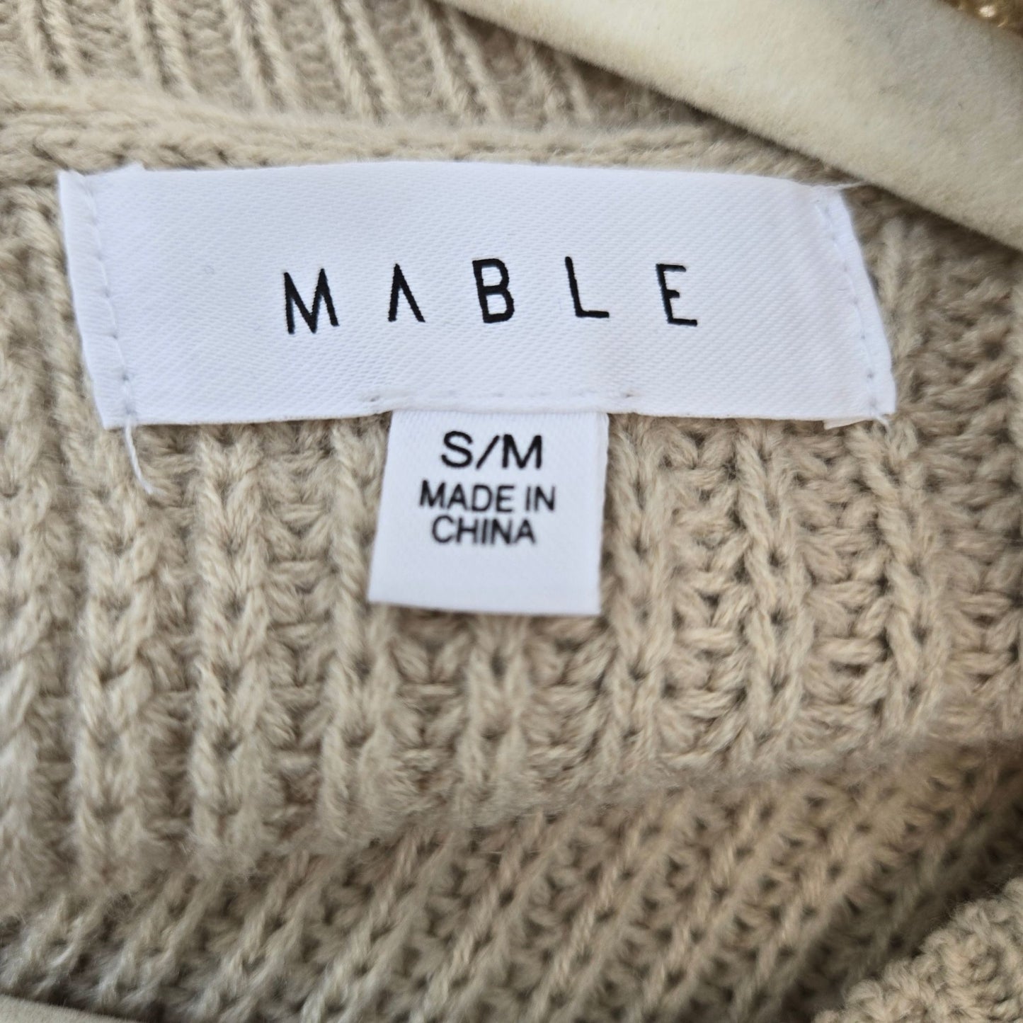 Mable Johanna Ribbed Knit Sweater Romper Size Small