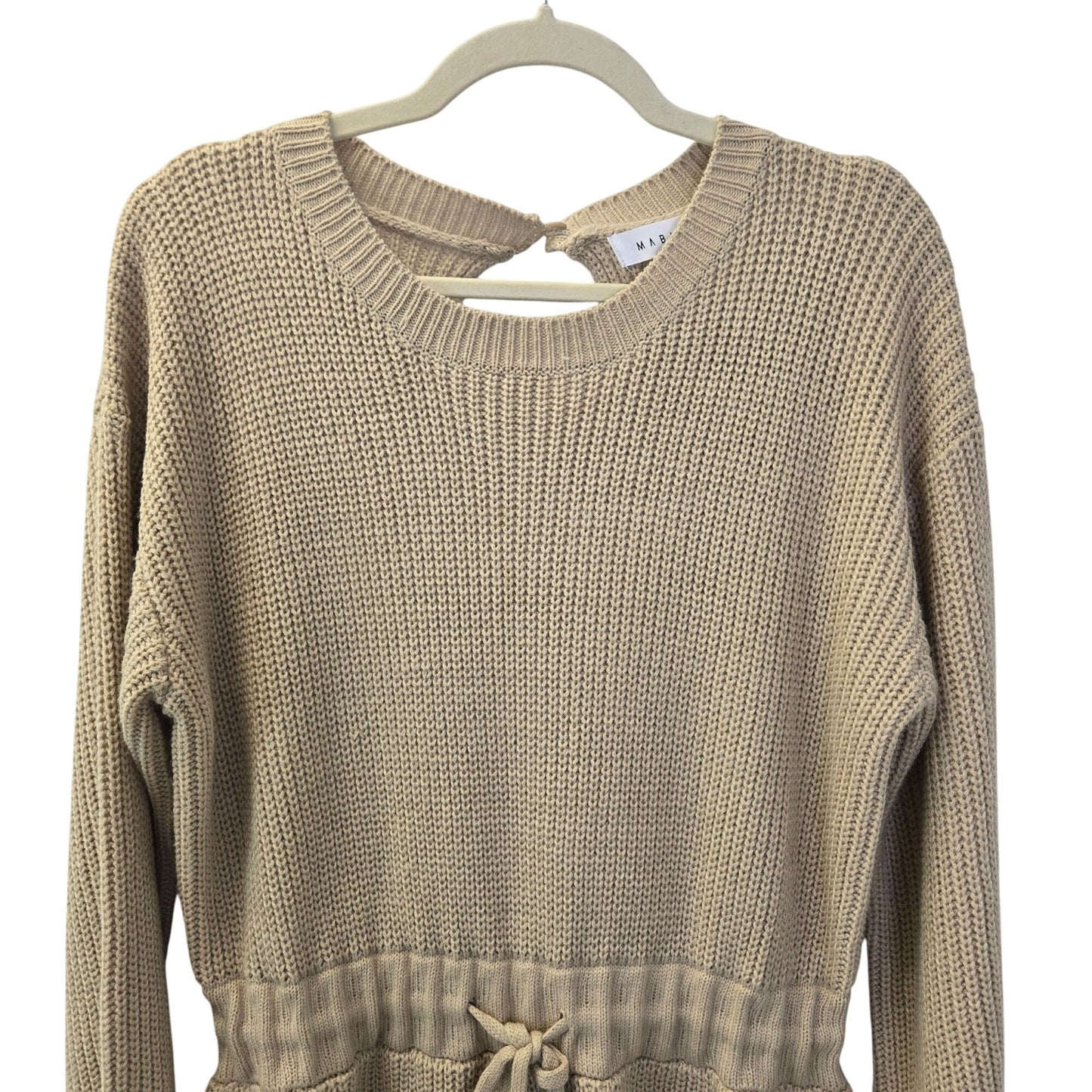 Mable Johanna Ribbed Knit Sweater Romper Size Small