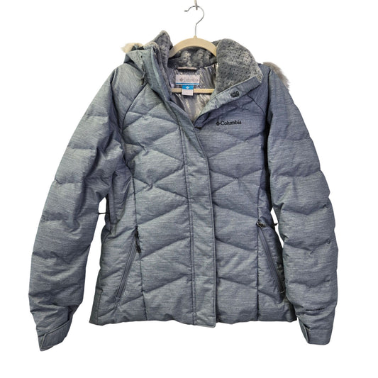 Columbia Lay D Down Quilted Hooded Ski & Snowboard Jacket Size Large