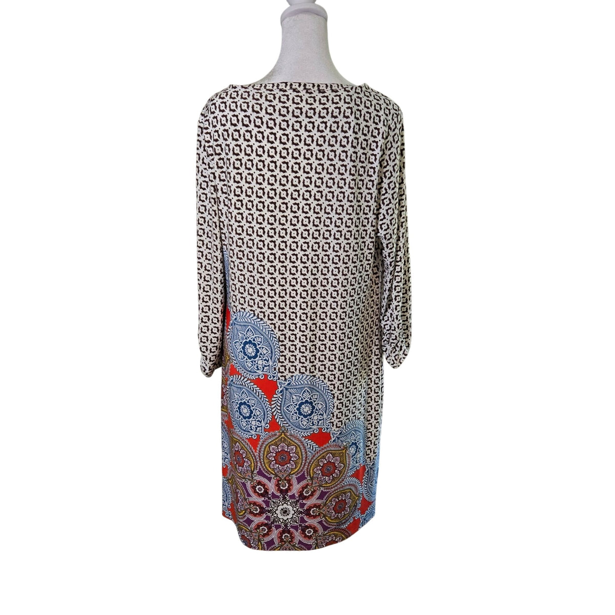 Chico's Mixed Boho Medallion Graphic Print Shift Dress Size Chico's 1/Medium