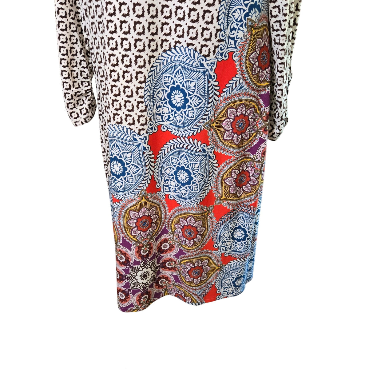Chico's Mixed Boho Medallion Graphic Print Shift Dress Size Chico's 1/Medium