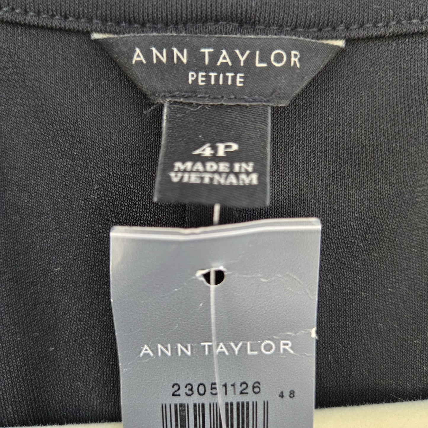 NWT Ann Taylor Ruched Waist Little Black Dress Size 4 Petite