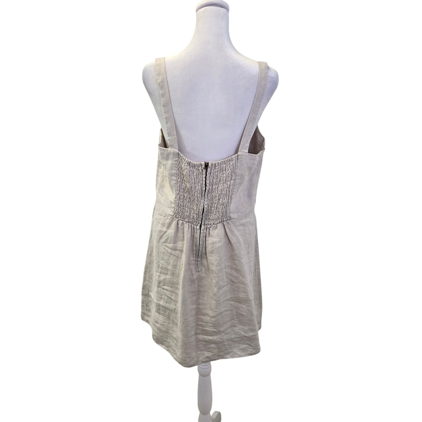 Rhythm. 100% Linen Faux Mini Shirt Dress Size Large