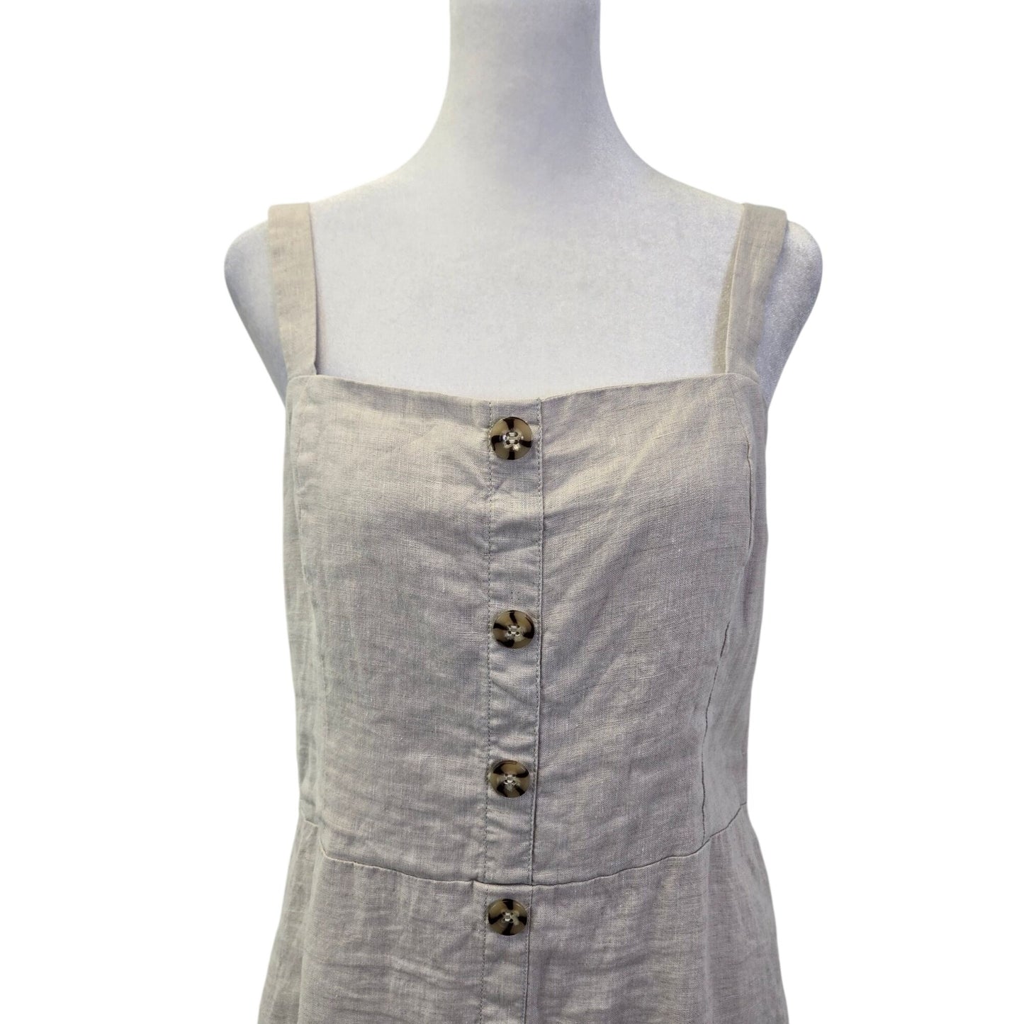 Rhythm. 100% Linen Faux Mini Shirt Dress Size Large