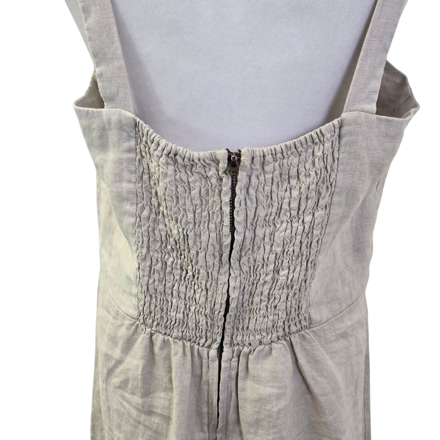Rhythm. 100% Linen Faux Mini Shirt Dress Size Large