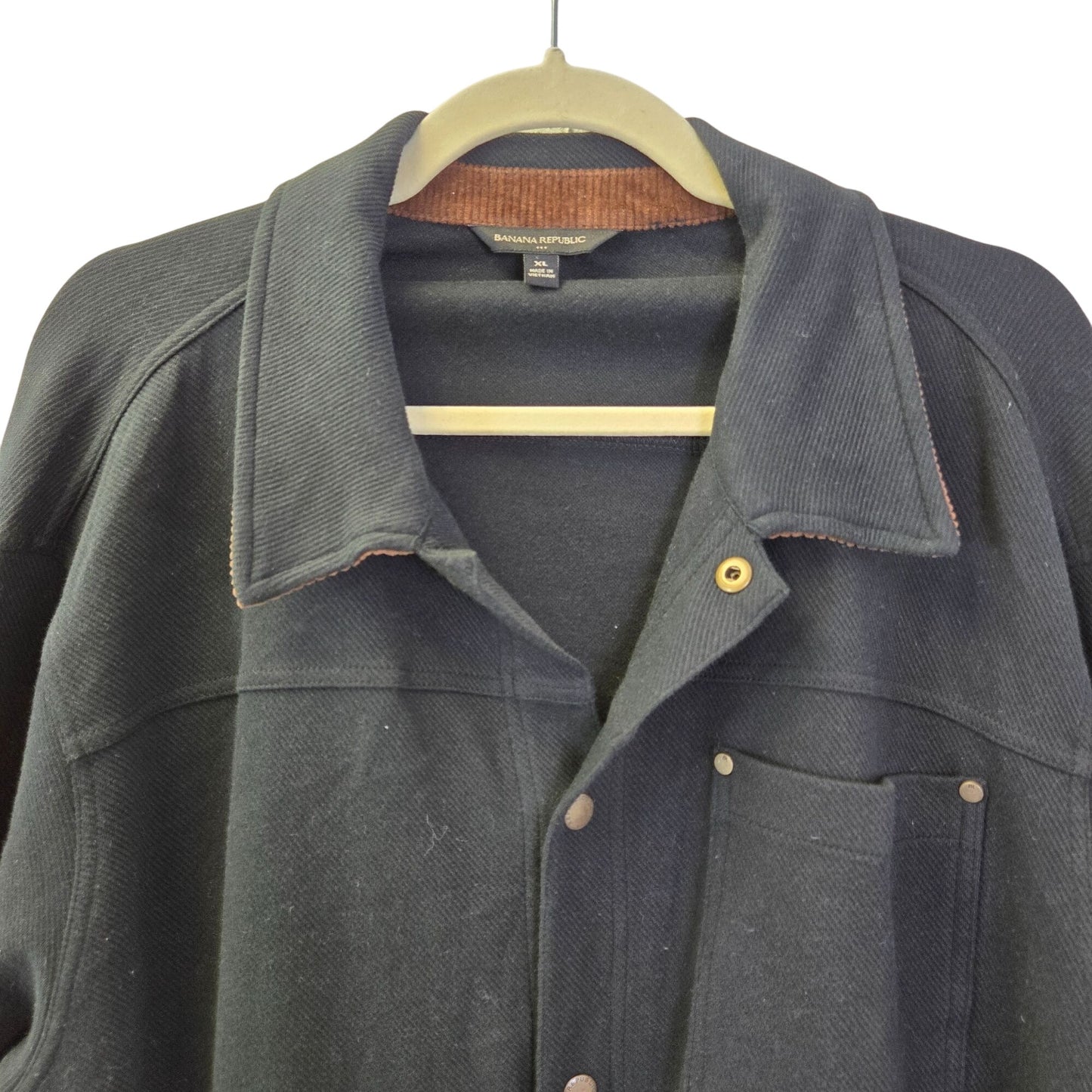 Banana Republic Factory Twill Trucker Snap Front Jacket Shacket Size XL