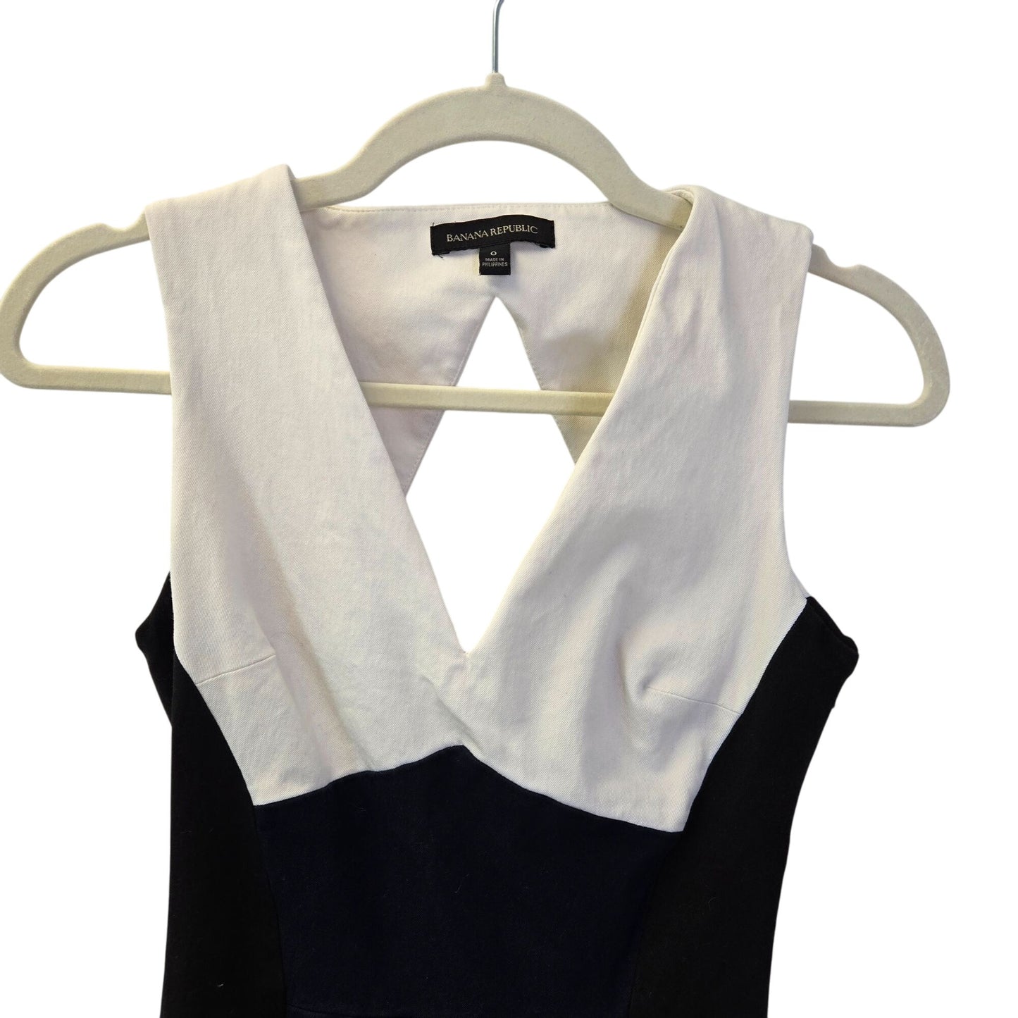 Banana Republic Sloan Back Cut Out Color Block Dress Size 0