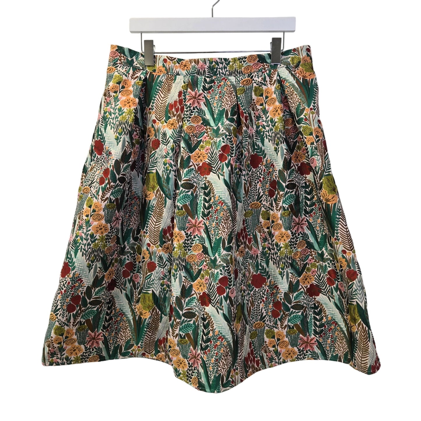 NWT Chicwish Anthropologie Spring Scenery Floral Jacquard Pleated Skirt Size 2XL